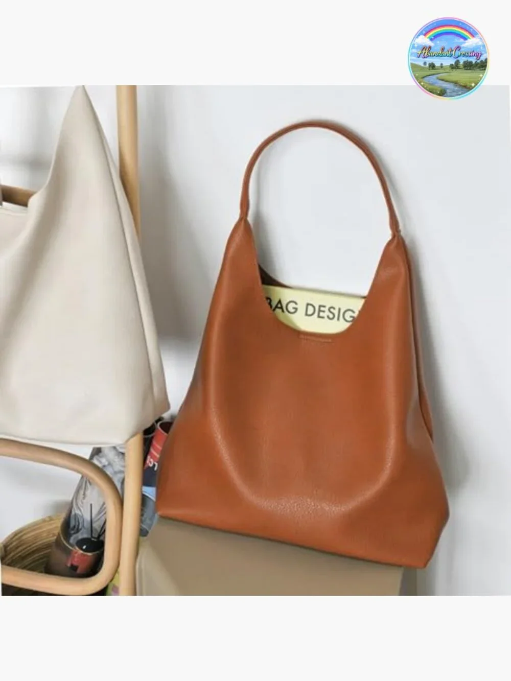 Slouchy Hobo Shoulder Tote Vegan Leather Handbag Purse
